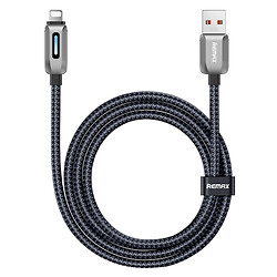USB кабель Remax CB22 Raybeam Zink Alloy, Lightning, 1.2 м., Чорний