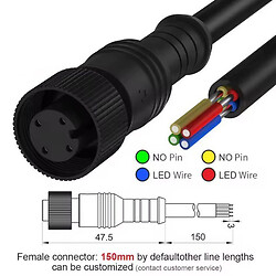 Гнездо для установки кнопки LBM12-4P150/12/3/M06(L)
