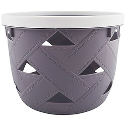 Кошик для зберігання пластиковий круглий з ручками 19х19х14,5 см