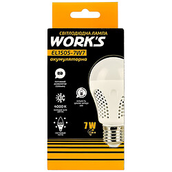Лампа LED аккумуляторная WORK'S EL1505-7W7 Е27 белый свет 4000К