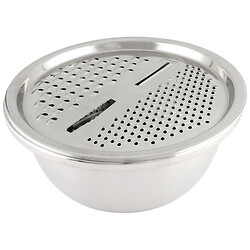 Набір кухонний нержавіюча сталь: тертка, друшляк, миска