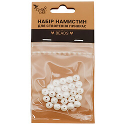 Набір намистин для створення прикрас Craft time перламутрові 8 мм
