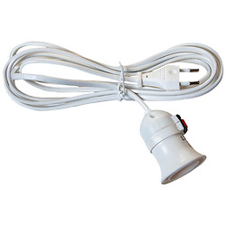 Удлинитель вилка-патрон с кнопкой LUNO Е27 3 м