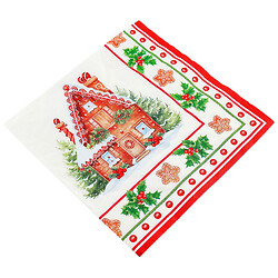 Салфетки бумажные Silken Новогодняя избушка 3 слоя 33Х33 см