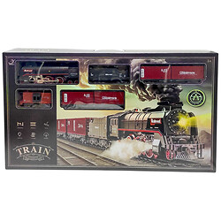 Железная дорога, 5 вагонов, дорога 99х207 см, подсветка, парогенерация, Mic