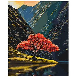 Картина по номерам "Дерево среди гор", 40x50 см, Origami