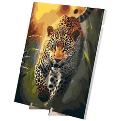 Картина по номерам 40х50 см "Грационный хищник", с деревянной подставкой, Qbee