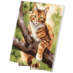 Картина по номерам 40х50 см "Охотник на дереве", с деревянной подставкой, Qbee