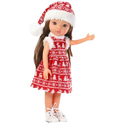 Кукла в рождественском наряде, размер 33см, LS