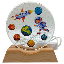 Ночник плоский стеклянный "Мальчик среди планет", Mic