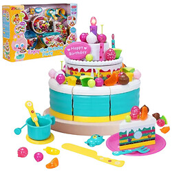 Тортик: на липучках смачності, прикраси, посуд, свічка та запальничка підсвічуються, в коробці, Mic