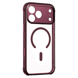 Чохол Apple Apple 17 Pro Max, Momax CaseFORM Air, MagSafe, Bordeaux Red, Прозорий