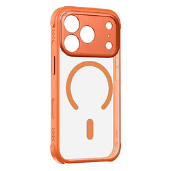 Чохол (накладка) Apple iPhone 17 Pro, Momax CaseFORM Air, MagSafe, Solar Orange, Прозорий