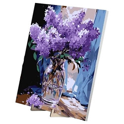 Картина по номерам "Ароматная сирень", с деревянной подставкой, 40х50 см, Qbee