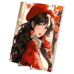 Картина по номерам "Прекрасная незнакомка", с деревянной подставкой, 40х50 см, Qbee