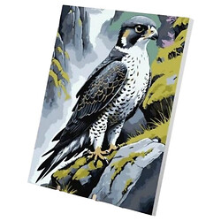 Картина по номерам "Сапсан на скале", с деревянной подставкой, 40х50 см, Qbee