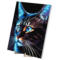 Картина по номерам с красками металлик "Космо-кот", с деревянной подставкой, 40х50 см, Qbee