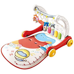 Каталка игровой центр "Первые шаги", 2в1 с ковриком, батар., муз., мир., кор. 53x13x37 см, Xi Nuo Xing Toys
