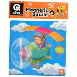 Пазлы фомовые магнитные "Юный пилот", 16 элм., Qbee