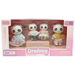 Флоксові тварини Панди, 4 штуки, рухомі кінцівки, в коробці, мікс видів, Fairy