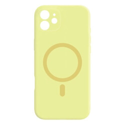 Чехол (накладка) Apple iPhone 12, Air Beats Wide Strip Full Camera, MagSafe, Желтый