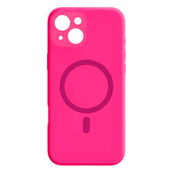 Чохол (накладка) Apple iPhone 14, Air Beats Wide Strip Full Camera, Hot Pink, MagSafe, Рожевий