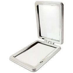 Зеркало карманное двухстороннее прямоугольное, 6х8 см