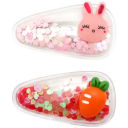 Набор заколок для волос тик-так с декором, 2 шт.