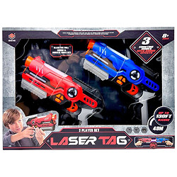 Бластеры, боевой набор 2в1, красный+синий, Shuoou