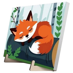 Картина по номерам "Сладкий Сон", 25х25 см, с деревянной подставкой, Qbee