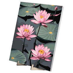 Картина по номерам "Хрупкие лотосы", 30х40 см, с деревянной подставкой, Qbee