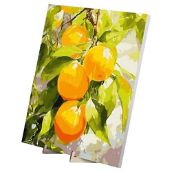 Картина по номерам "Сочные лимоны", с деревянной подставкой,40х50 см, Qbee