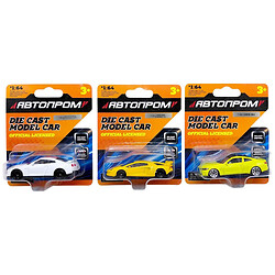 Машина металева, 1:64, мікс видів, планшет 10x3, 5x12 см, Автопром