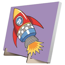 Набор для росписи по номерам 25х25 см "К звездам", с деревянной подставкой, Qbee