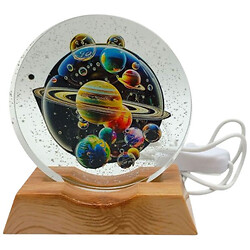 Нічник плоский скляний "Планети", 8 см, Mic
