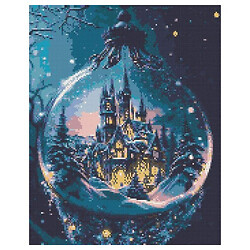 Алмазна мозаїка "Новорічний палац. Зима", 40х50 см, Origami