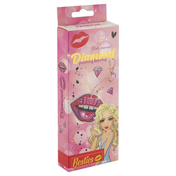 Брелок з діамантовим розписом "Поцілунок", Besties