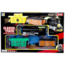 Залізниця: звук, підсвічування, 2 вагони, в коробці 41,5х6х27,5 см, Mic