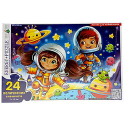 Гра-пазл "Космічні мандрівники", 24 ел., Київська Фабрика Іграшок