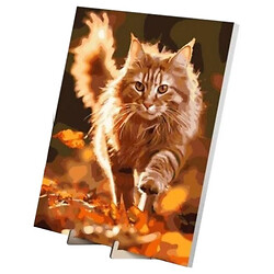 Картина за номерами 40х50 см "Котячі пригоди", з дерев'яною підставкою, Qbee