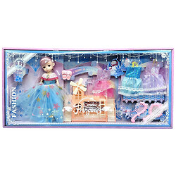 Лялька, висота: 27 см, шарнірні з'єднання, прошите волосся, знімний одяг, взуття, 3 додаткові сукні, аксесуари, ліжечко з гіркою, Mic