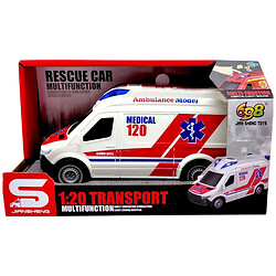 Машина інерційна "Швидка допомога", озвучена, зі світлом, у коробці р.24x11,2x12,2 см, Yg Toys