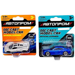 Машина металлическая 1:64, микс видов, планшет 10x3,5x12 см, Автопром