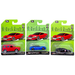 Машина металева 1:64, мікс видів, планшет 16,5x11x4 см, Автопром