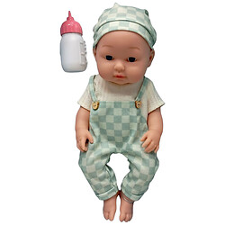 Пупс 35см, голубой + белый костюм, Kai Han