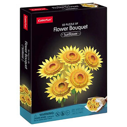 Тривимірна головоломка-конструктор серії "Букет квітів: Жовті соняшники", Cubic Fun