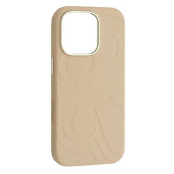 Чехол (накладка) Apple iPhone 16, Flower Liquid, MagSafe, Antique White, Белый