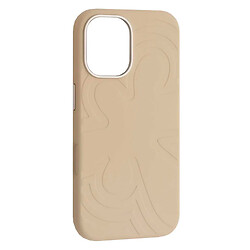Чехол (накладка) Apple iPhone 17, Flower Liquid, MagSafe, Antique White, Белый