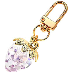 Брелок для ключів на застібці прозорий "Фрукт"