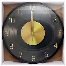 Часы настенные круглые черные, d=30 см, Черный